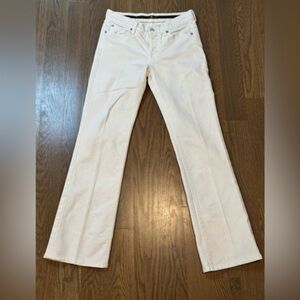 7 for All Mankind White wide jeans size 25   Y2K academia preppy casual F